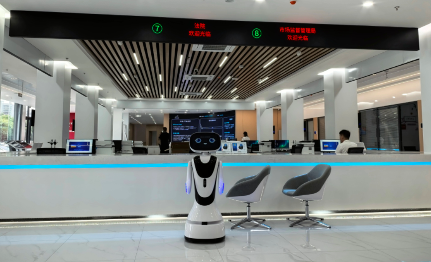枣庄薛城区综治中心小鱼AI服务机器人，让每一份需求...